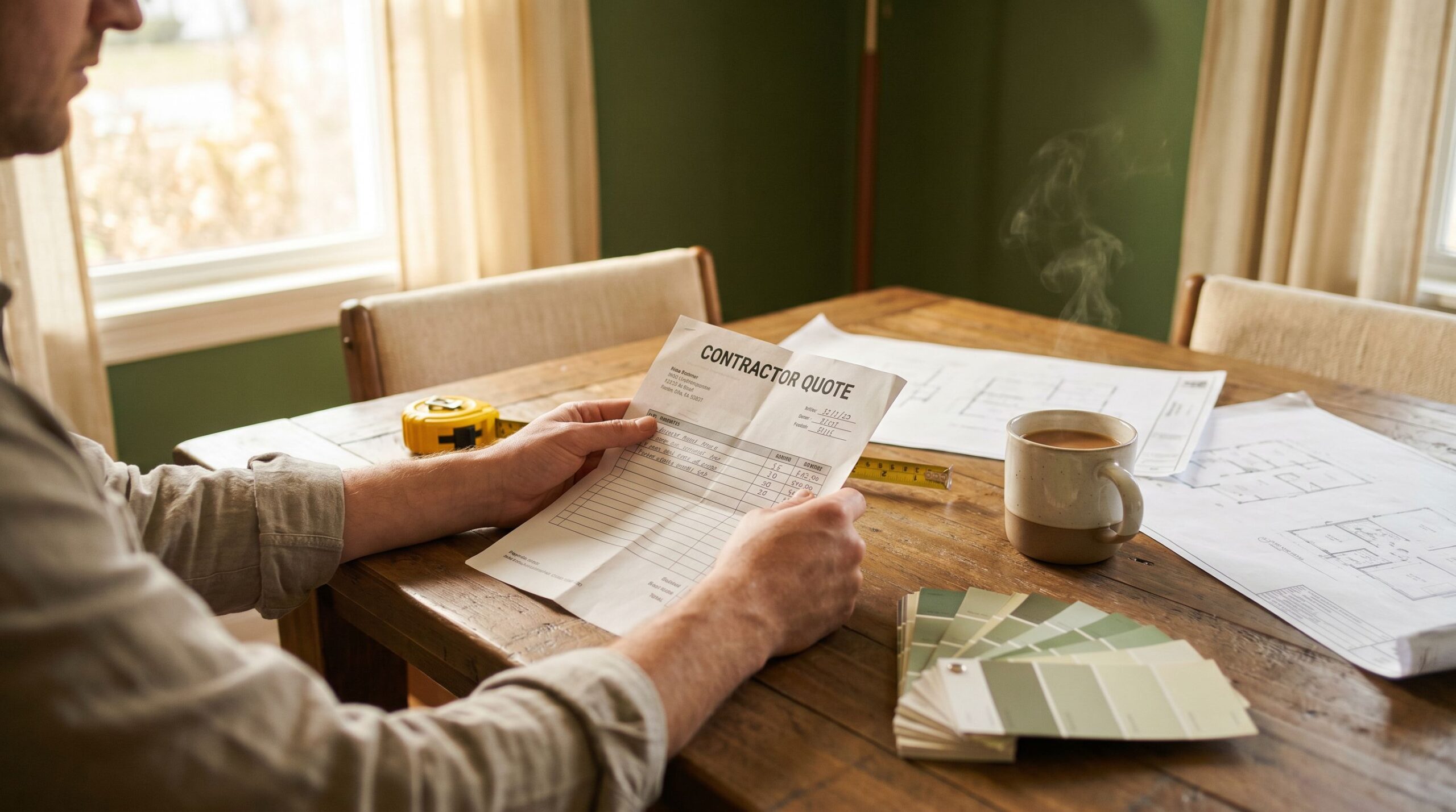 Reviewing a home contractor estimate