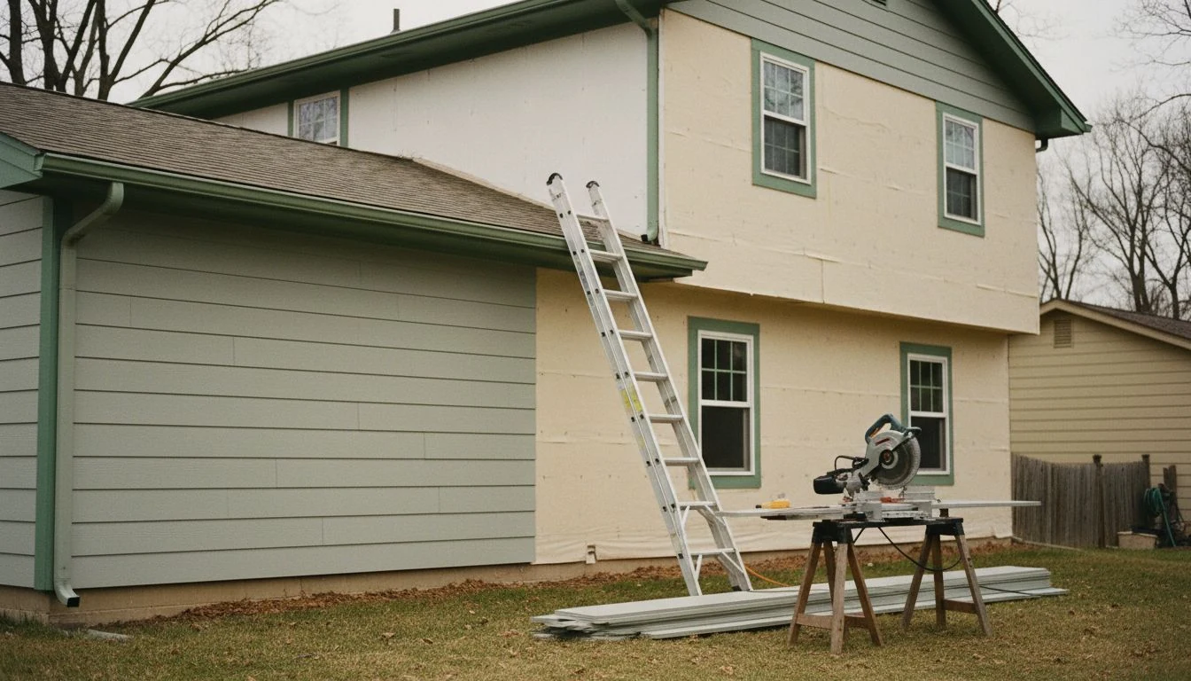New fiber cement siding being installed on a house exterior, showing what a siding replacement cost covers in 2026